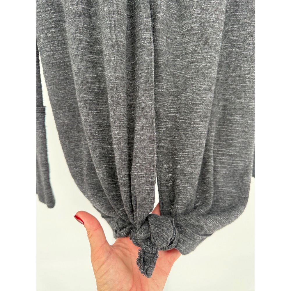 We The Free People Thermal Knit Tunic Top Pullover Long Sleeve Gray - Picture 10 of 11
